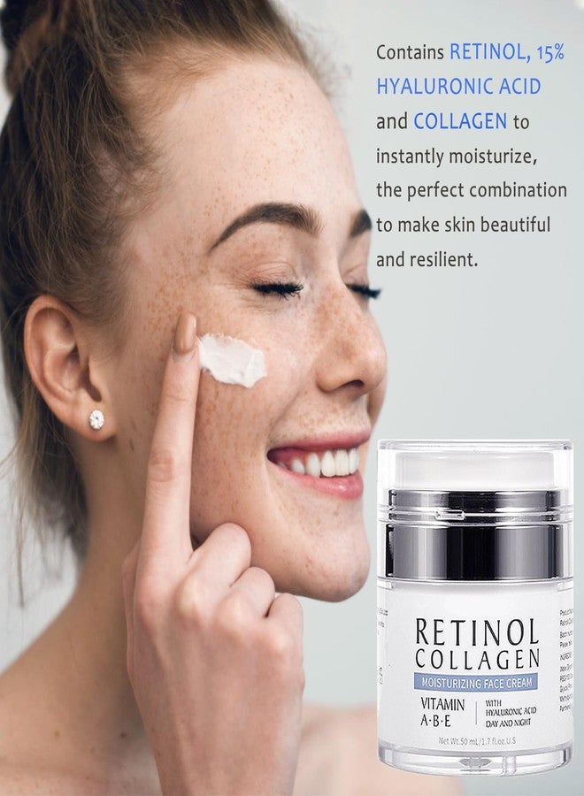 Grospe Retinol Moisturizer With Collagen & Hyaluronic Acid, Collagen Face Cream for Tightening and Firming, Anti Wrinkle Face Cream for Women and Men for Fine Lines and Dryness - All Skin Types 1.7 Fl Oz - Image 4